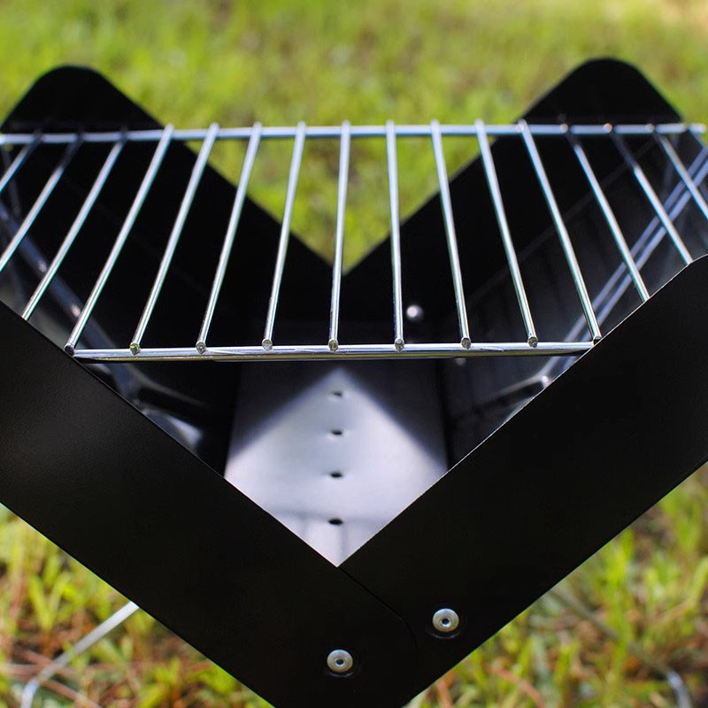 Utendørs folding liten grillgrill