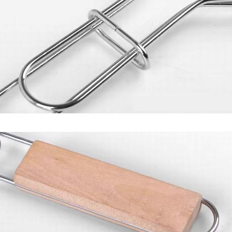 Rustfritt stål grillede fiskeklips