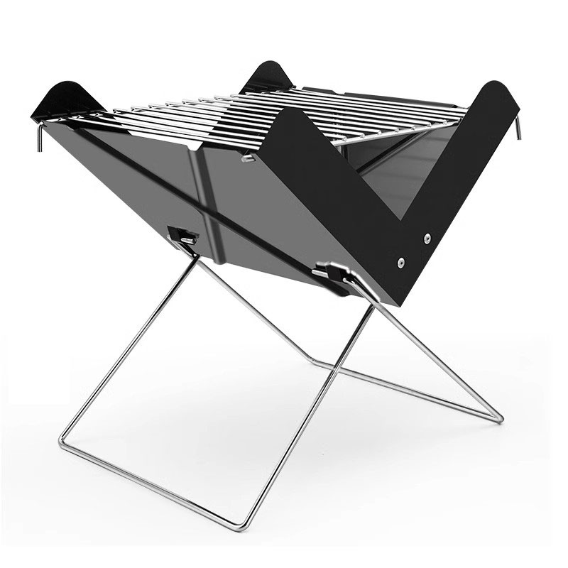 Utendørs folding liten grillgrill