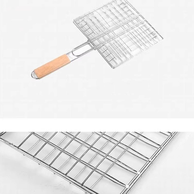 Rustfritt stål grillede fiskeklips